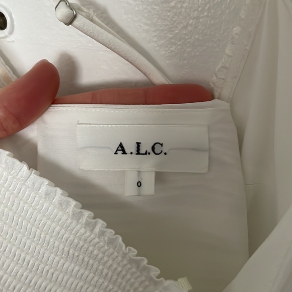 ALC Angelina Pleated Midi Dress White - Picture 9 of 10